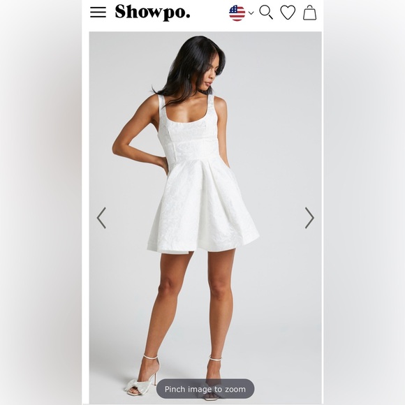 STEPHANE MINI DRESS - CORSET SCOOP NECK FIT AND FLARE DRESS IN IVORY - Picture 2 of 4